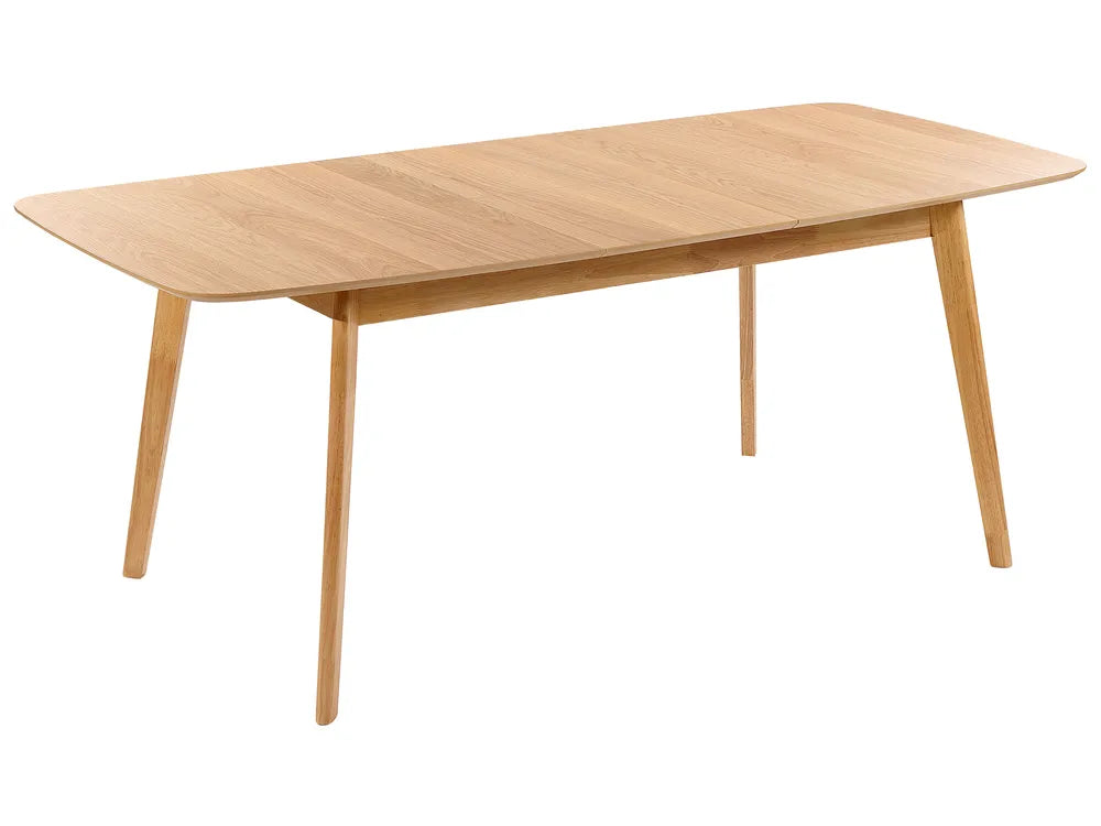 Uitschuifbare eettafel licht eikenhout 150/190 cm 90 cm