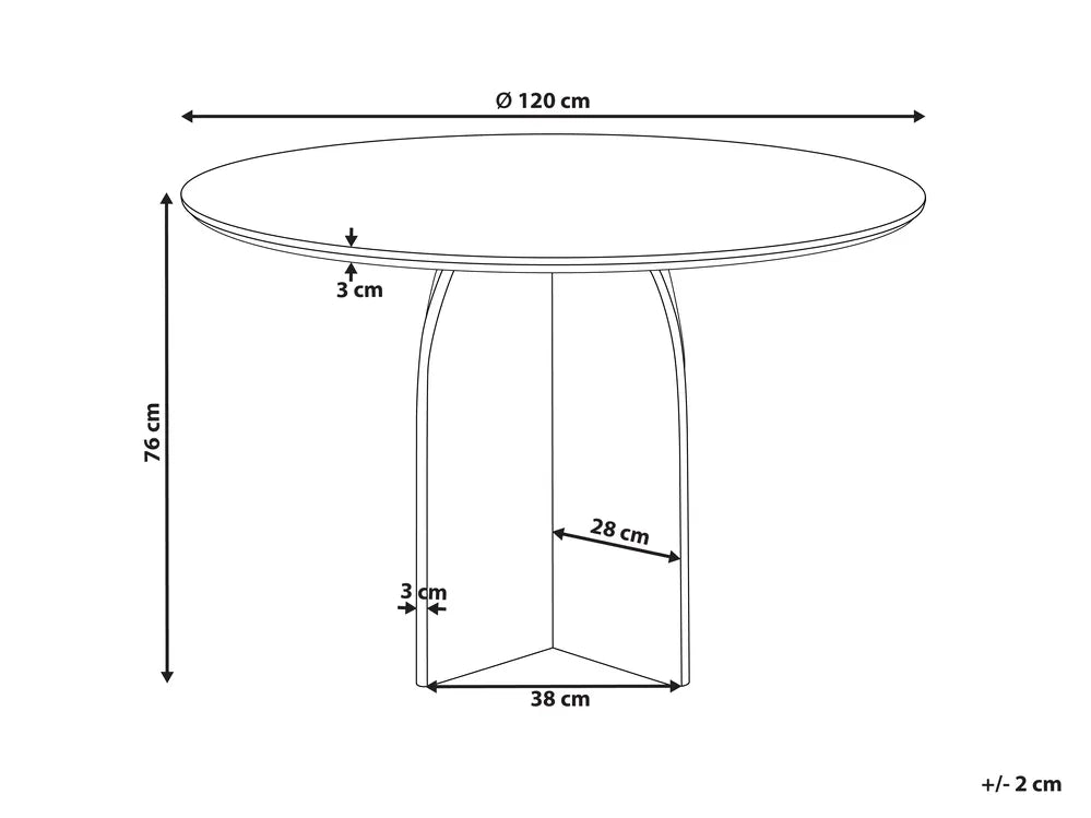 Eettafel Donkerbruin 120 cm x 120 cm