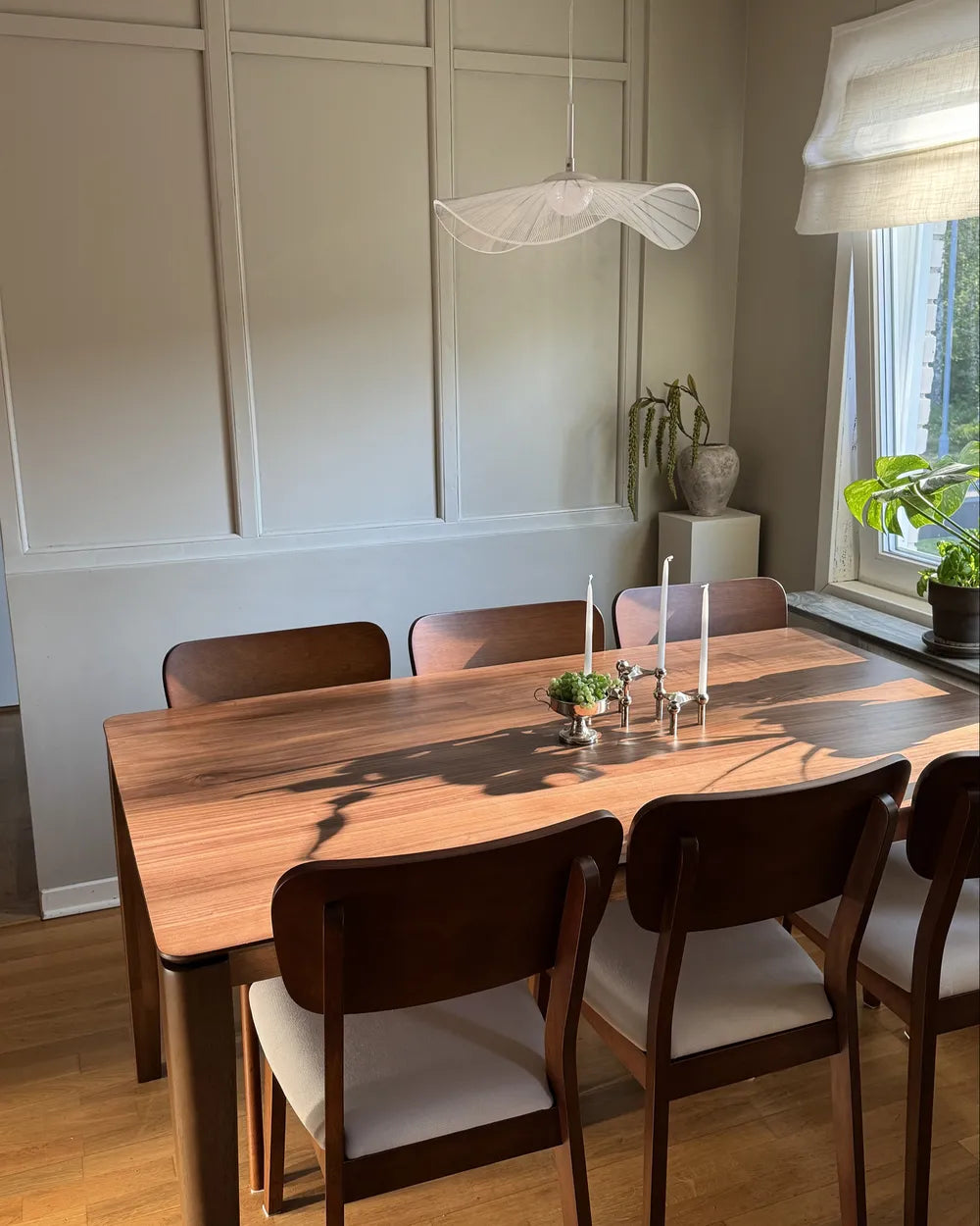 Eettafel donker walnoot 160 cm 90 cm