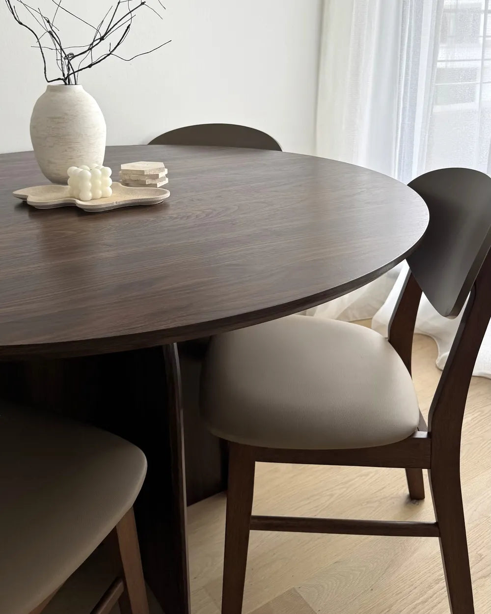 Eettafel Donkerbruin 120 cm x 120 cm