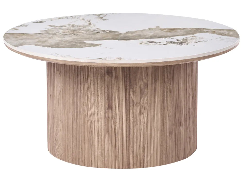 Salontafel van keramiek, bruin