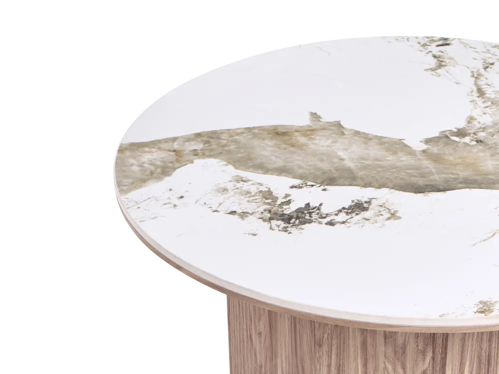 Salontafel van keramiek, bruin