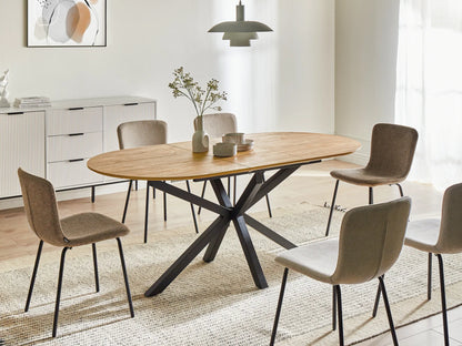 Uitschuifbare eettafel bruin 140/180 cm 90 cm