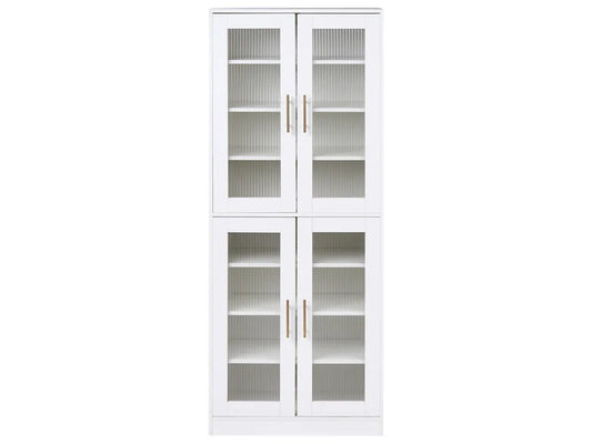 Shoe Storage Cabinet with LED Lights White