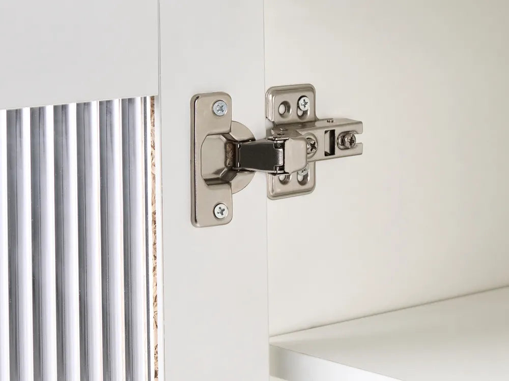Shoe Storage Cabinet with LED Lights White