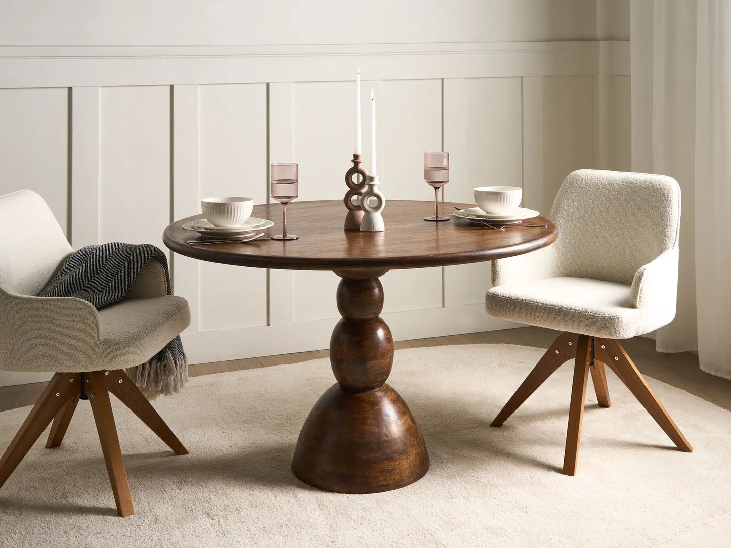 Eettafel Donkerbruin 120 cm x 120 cm Mangohout