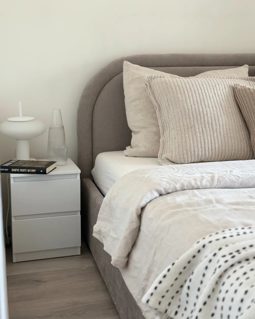 2 Drawer Bedside Table White