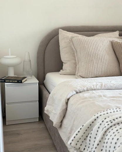 2 Drawer Bedside Table White