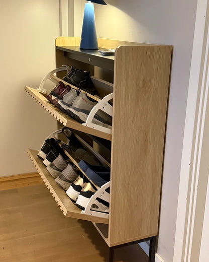 Schoenenkast lichtbruin