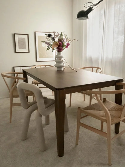 Eettafel donker walnoot 160 cm 90 cm