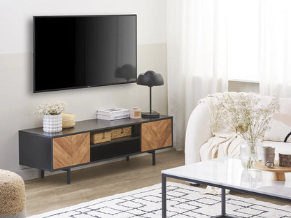 Tv-standaard bruin/zwart