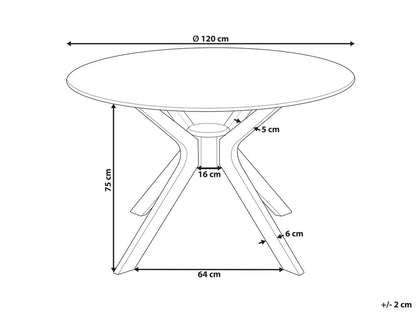 Eettafel lichtbruin 110 cm x 110 cm