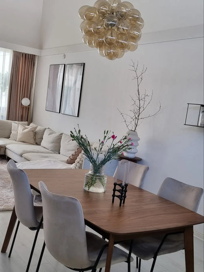 Uitschuifbare eettafel donker walnoot 150/190 cm 90 cm