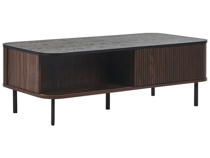 Donkerbruine salontafel met opbergruimte