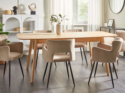 Uitschuifbare eettafel licht eikenhout 150/190 cm 90 cm