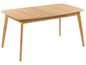 Uitschuifbare eettafel licht eikenhout 150/190 cm 90 cm