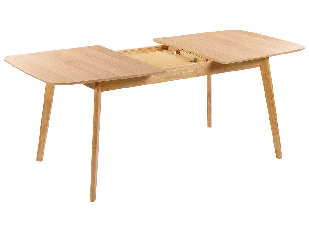 Uitschuifbare eettafel licht eikenhout 150/190 cm 90 cm