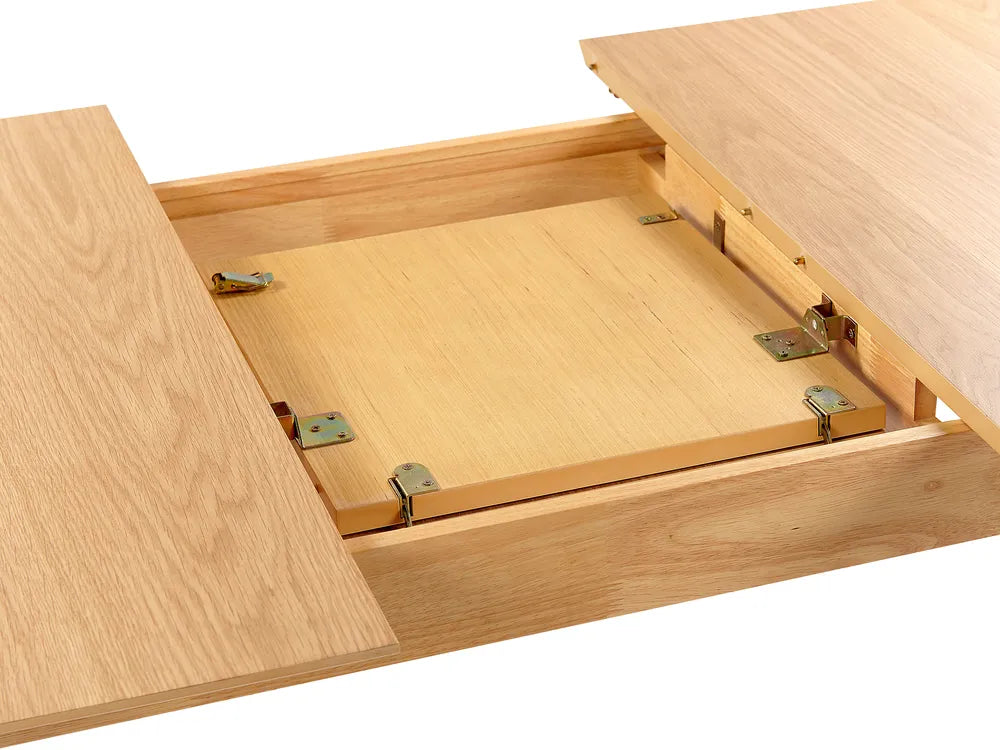 Uitschuifbare eettafel licht eikenhout 150/190 cm 90 cm