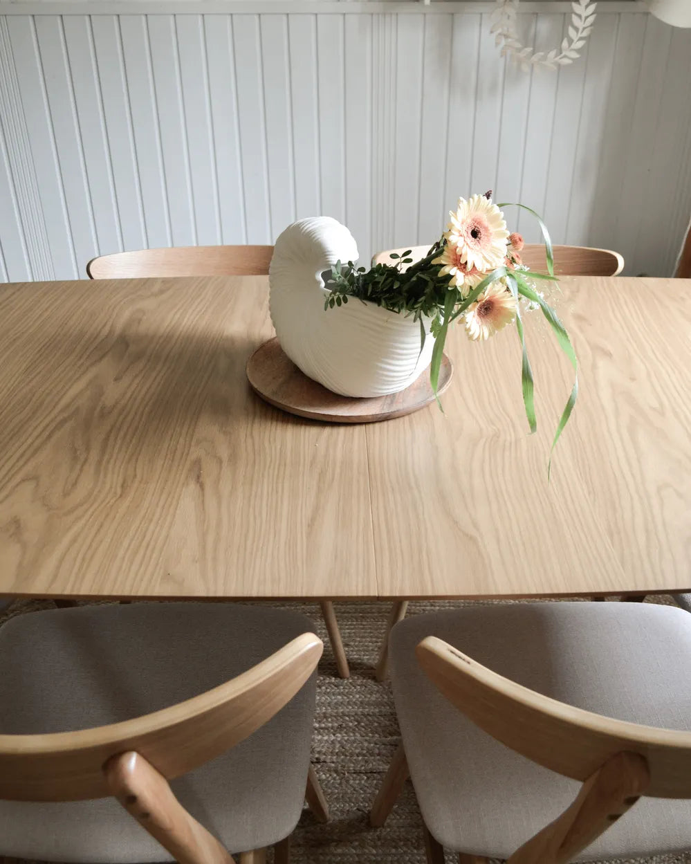 Uitschuifbare eettafel licht eikenhout 150/190 cm 90 cm