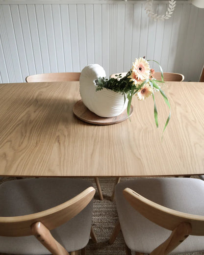 Uitschuifbare eettafel licht eikenhout 150/190 cm 90 cm