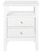2 Drawer Bedside Table White
