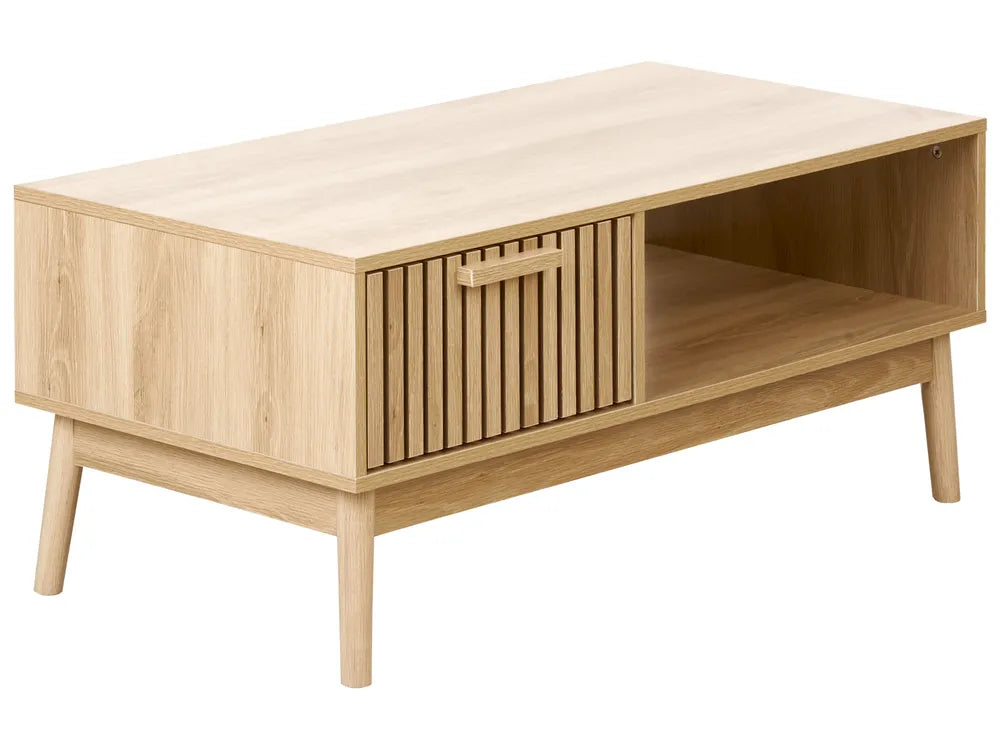 Salontafel lichtbruin met opbergruimte