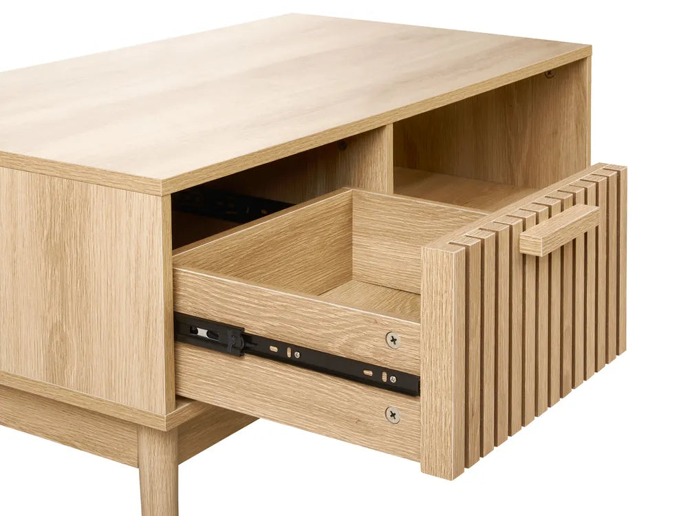 Salontafel lichtbruin met opbergruimte