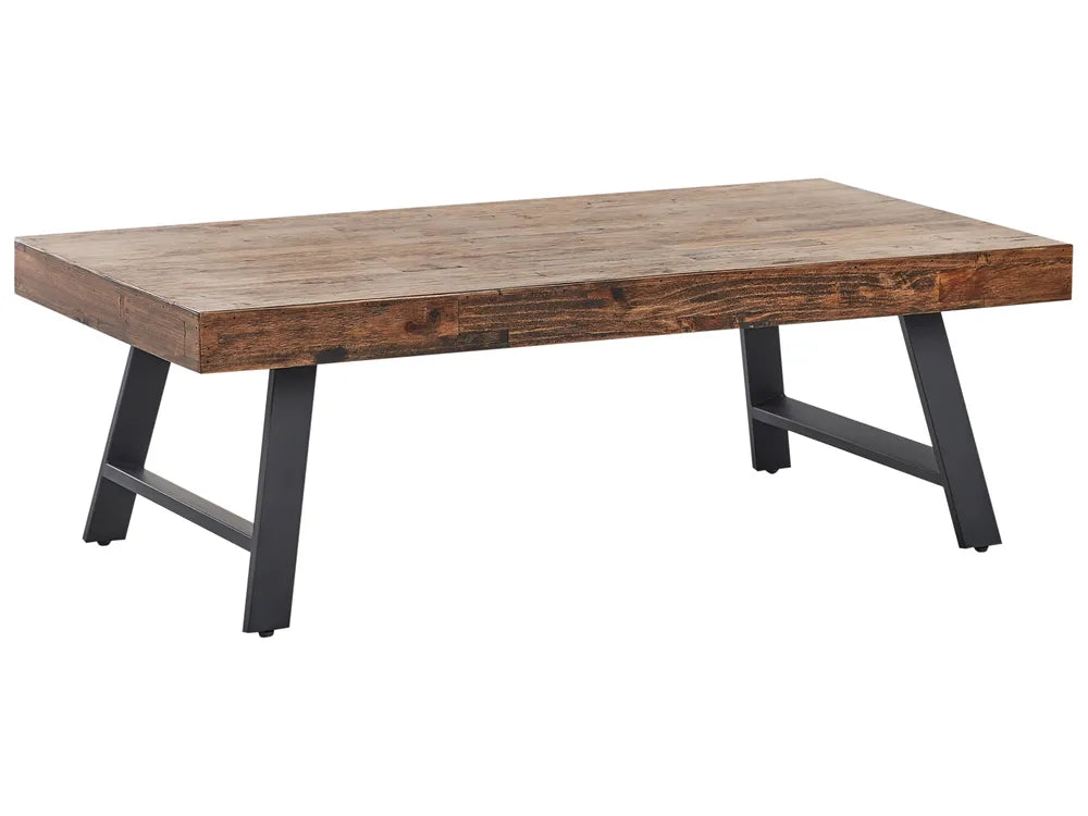 Salontafel van grenenhout, donkerbruin