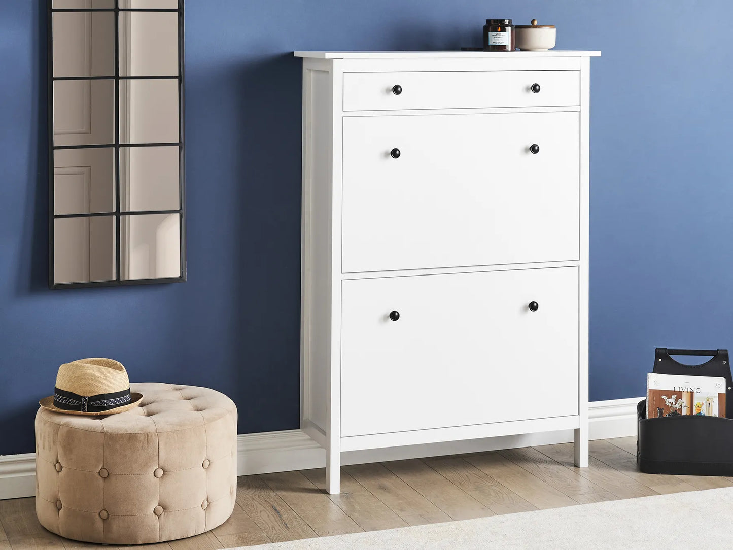 Witte schoenenkast