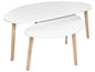 Set van 2 salontafels FLY wit