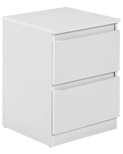 2 Drawer Bedside Table White