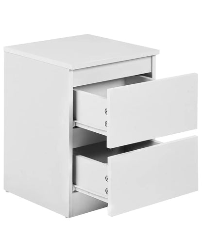 2 Drawer Bedside Table White