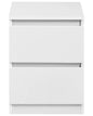 2 Drawer Bedside Table White