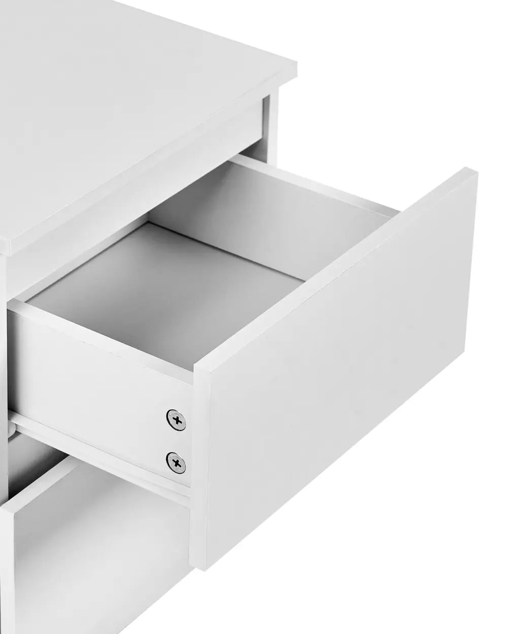 2 Drawer Bedside Table White