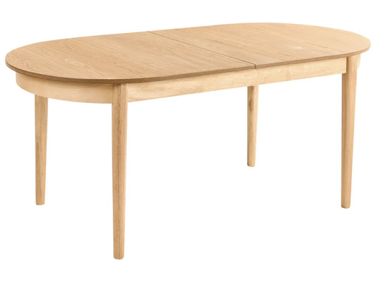 Uitschuifbare eettafel van licht essenhout, 180/220 cm, 90 cm