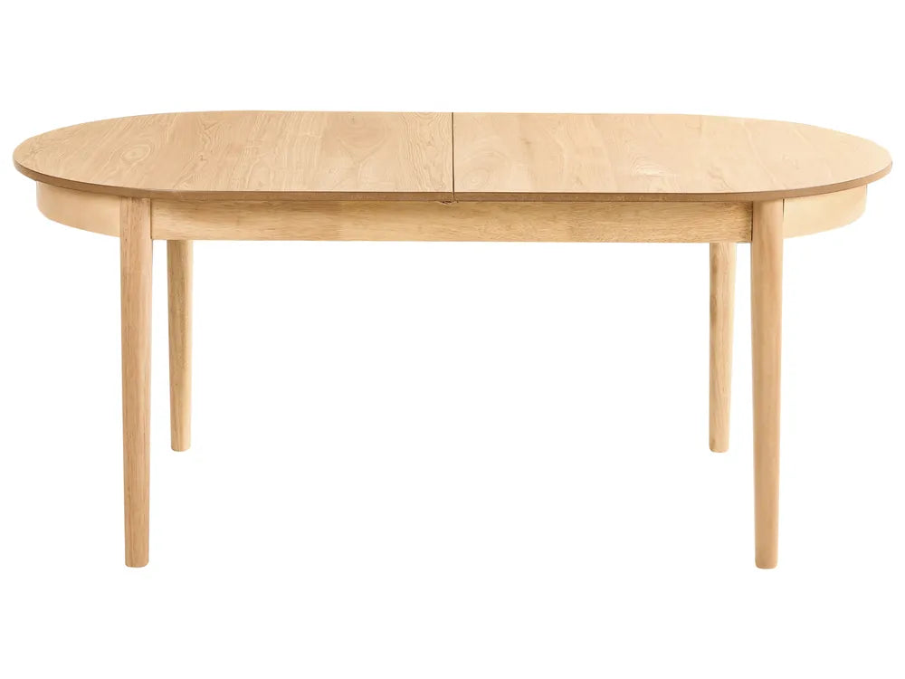 Uitschuifbare eettafel van licht essenhout, 180/220 cm, 90 cm