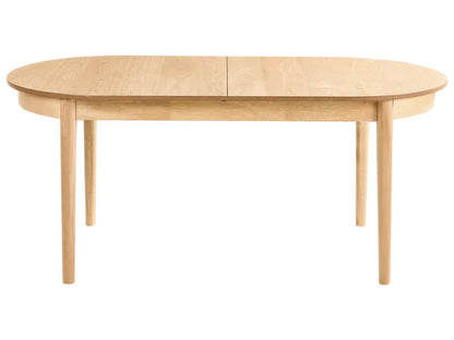Uitschuifbare eettafel van licht essenhout, 180/220 cm, 90 cm