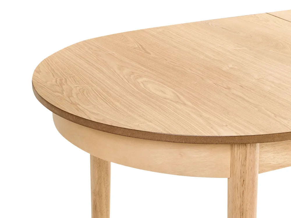 Uitschuifbare eettafel van licht essenhout, 180/220 cm, 90 cm