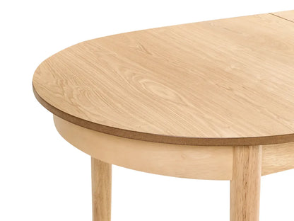 Uitschuifbare eettafel van licht essenhout, 180/220 cm, 90 cm